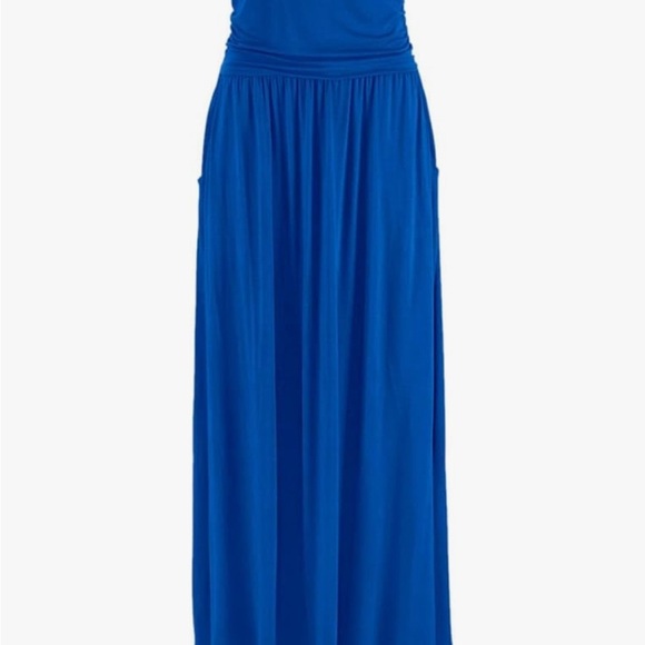 NWOT Strapless Blue Maxi Dress - Picture 2 of 4